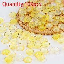 100pcs Acrylic Dual-Color Gold Foil Flower Beads, Acrylic Loose Beads For Jewelry Making - Two-tone Flower Bead - View 17