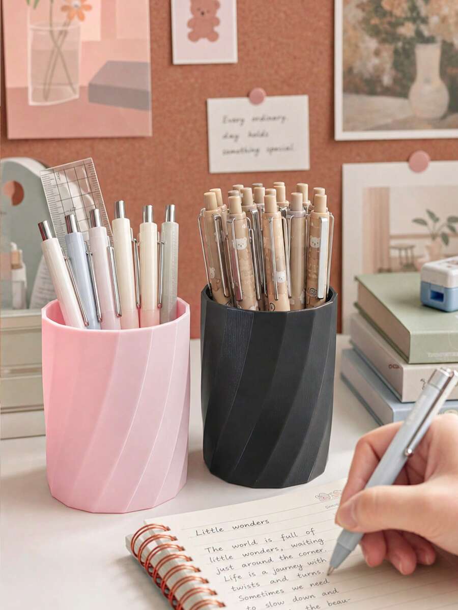 3D Printed Pen Holder Storage Box, Minimalist Stationery Organizer Rack, Suitable For School Supplies, Office Use, Back To School Essentials And Learning Supplies, Makeup Brush Holder, Desktop Decor Ornament