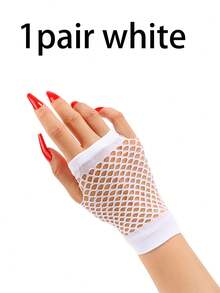 Women Short Mesh Gloves Short Fishnet Gloves For Women And Girls Mesh Decor Party Gloves For Travel Fall Home Decor Wedding Room Dorm Camping Birthday Gift Travel Christmas And Halloween Daily Outdoor Back To School Essential Accessory - Multicolor - View 13