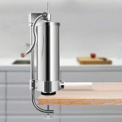 3L Poussoir à Saucisses manuel, Machine à Viande Hachée avec 4 x Tubes  (17mm, 21mm, 25mm, 29mm) , Style vertical en Acier pour cuisines familiales et les restaurants
