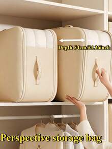 Extra Large Capacity Closet Storage Bag, Multi-Functional Clothing & Bedding Compression Storage Bag, Travel Fabric Drawer Divider Bag, Suitable For Moving, Bedroom, Closet, Dorm, College Dorm Essentials, Travel Essentials, Room Home Decor, Back To School Season - Multicolor - View 4