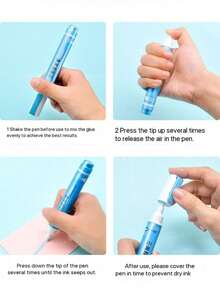 sipa 1件 3合1變色膠筆，多用途DIY手工，信封筆式黏著劑 - 彩色 - 查看 2