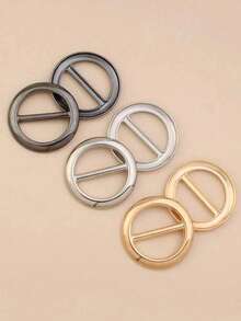 3pcs Multi-Functional Metal Scarf & Accessory Clips - Elegant & Fashionable Accessories, Suitable For Scarves, T-Shirts And Belts, Perfect For Various Occasions - Multicolor - View 4