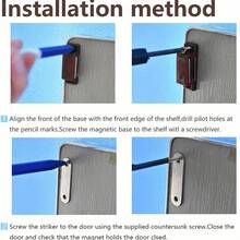 YITAPE 10pcs Magnetic Door Locks - Tool-Free Cabinet Closures With Strong Magnetic Force, For Kitchen Cabinets, Wardrobes, Closets Safety Locking System - Easy Installation, Durable Metal Construction, Suitable For Home, Office, Commercial Use - Multicolor - View 2