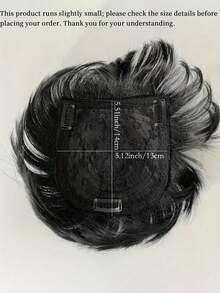 1pc Men's Short Wig - Men's Hair Topper. Fashionable, Invisible Hair Topper Designed For Thinning Hair And Covering "Mediterranean-Style" Baldness. This Stylish Seamless Flip-Style Wig Has A Natural, Invisible Appearance, Straight Hair Texture, And Soft Feel, With Fully Customizable Styling., Halloween - Multicolor - View 4