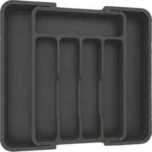 1pc 8.5-14.4 Inch Adjustable Expandable Kitchen Drawer Organizer, 7-Compartment Cutlery Tray, Kitchen Utensil Organizer, Durable Plastic Cutlery Divider - Multicolor - View 12