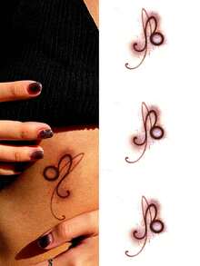 Tattoo Stickers, 3sheets/Set, Halloween Dark Style 12 Zodiac Signs Temporary Tattoos, Easy To Apply And Remove, Gradient Vein Pattern Halloween Costume Stickers, Suitable For Couples, Ideal Gift. - Brown - View 22