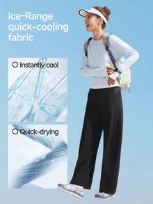 Beneunder Women's Quick-Dry Loose-Fit Sun-Protective Pants DS011 - Light Grey - View 4