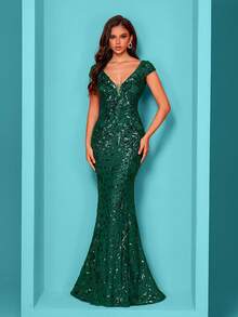 Vestidos de Boda - Verde Oscuro - Ver 3