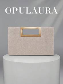 OpulAura 歐美女款時尚閃亮水鑽晚宴包，奢華亮片鑽石手拿包，高端閃耀晚宴包，靜奢風手提包，適合舞會、派對、雞尾酒會、生日派對，可搭配洋裝，適合作為生日禮物、新娘手拿包 - 金色 - 查看 6