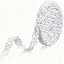 5/20Yards 1CM Vintage Lace Ribbon 1cm Wide, Thin Crochet Lace Trim For Handmade Sewing, Scrapbook, Junk Journal, Gift Package, Wedding And Cottagecore Crafts - A - View 10
