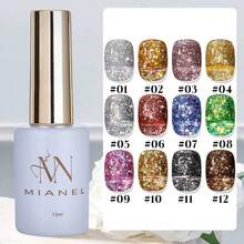MIANEL GEL 2026夏季新款夢幻星光閃耀高密度亮片凝膠指甲油 細緻亮澤顯白百搭 適用LED美甲燈 - 彩色 - 查看 19