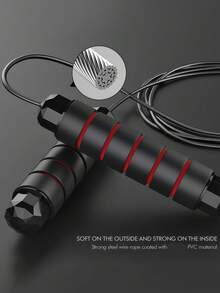Fast Jump Rope With Non-Slip Foam Handle Adjustable Length Smooth Bearings Weighted Steel Speed Skipping Rope For Adults Men Women Jump Ropes For Aerobic Exercise Fitness Home Workouts Weight Loss Fat Training Gym Equipment Accessories - Multicolor - View 4