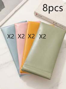 4pcs Soft PU Glasses Storage Bag, Portable Squeeze-Type Eyeglass Case, Unisex, PU Leather Glasses Pouch, Minimalist Solid Color Scratch-Resistant Eyewear Organizer, Eyewear Accessories, Glasses, Reading Glasses, Myopia Glasses, Suitable For Outdoor Sports, Travel, Back To School, Travel Essentials, Travel Bag, Holiday & Study Supplies, Women Glasses - Multicolor - View 35
