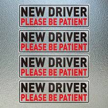 New Driver Stickers 12 * 4 Inches Internal Use Please Be Patient Student Driver Cling Driving Gifts Warning Keep Distance Sign For Car Vehicle Windows Door Decals 4 Pack - Red - View 1