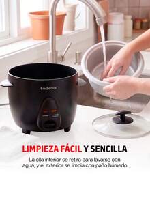 Redlemon Small 0.6L Non-Stick Electric Rice Cooker For 6 Cups Of Cooked Rice - 黑色 - 查看 6