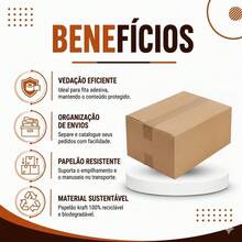 Kit 25 Caixas Papelão 16X11X6 Pequenos Envios Ecommerce Montagem Rápida Kraft - Retângulo - Visão 4