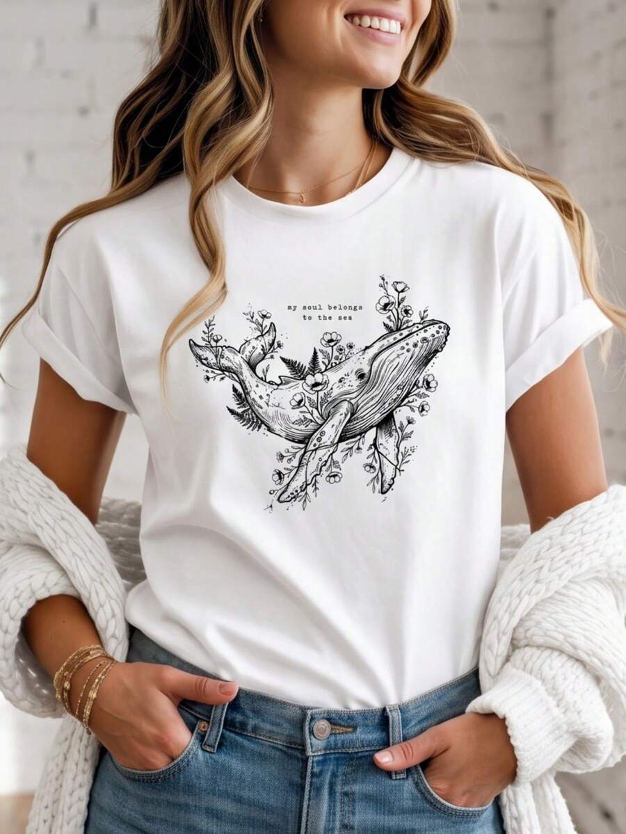 Women T-Shirts - 白色 - 查看 1