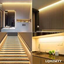 LQHZMYY 1pc LED Light Strip With Hand Sweep Sensor Switch, No Spot COB Flexible LED Light Strip, Gesture Wave Sensor Switch, No Touch Required, Warm White 3000K, Low Voltage 5V, USB Powered, Suitable For Cabinet, Wardrobe, Kitchen Lighting, Mirror, TV Background, Home Lighting, Space Main Image, Christmas Holiday Party Decoration - Warm white light - View 11