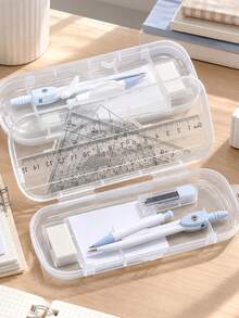 Multifunctional Geometric Ruler Set, Drawing Tools Set (Includes Protractor, Triangle Ruler, Straight Ruler, Compass, Etc.), Angle Ruler And Protractor. Specially Designed For Measuring And Drawing, Ideal For School, Office And Woodworking. Multifunctional, Durable And Resistant To Bending, Clear Markings. Suitable For School And Woodworking Manual Measurement And Drawing - Multicolor - View 1