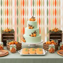 8Rolls Sage Green/Orange Crepe Paper Streamers - Birthday Party ...