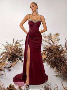 Wedding Dresses - Burgundy - View 4