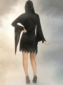 Adult Grim Reaper Halloween Costume, Suitable For Scream Party, Easter Ball, Horror Performance, Unisex Jumpsuit - Multicolor - View 6