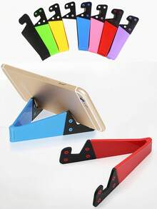 Portable Cell Phone Stand With Anti-Slip Base For Firm Grip Compact Mobile Phone Holder For Men Women Lightweight Cellphone Stand Great For Daily Desk Tasks Office Desk Room Decor Home Bedroom Holiday Camping Travel Essentials Accessories - Multicolor - View 2