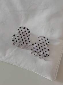 6pcs Girls Mini Leopard Print Polka Dot Hair Clips, Cute Cloud Shaped Small Hair Clips, Vintage Non-Slip Hair Accessories, Suitable For Women And Girls Daily Use - Multicolor - View 5