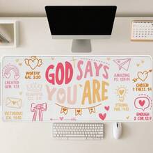 A Large Mouse Pad Suitable For Office And Gaming Setups; An Extra-Large, Flat 2D Mouse Pad Featuring An Aesthetic Design And An Anime Theme. - Mouse Pad - View 1