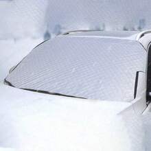 1pc/2pcs Car Front Windshield Cover, Thickened Wear-Resistant All-Season Snow Shield, Sun Protection, Heat Insulation, Frost And Freeze Prevention, Suitable For Sedan, SUV, Off-Road Vehicle, Self-Driving Parking Protection, Christmas, Halloween Travel Car Accessories - Silver - View 6