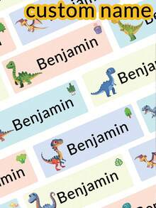 Custom Stickers, Personalized Name Labels Stickers, Back To School Supplies, Customized Name Tag Stickers, Customizable Stickers, Waterproof, Daycare Labels - Color - View 3
