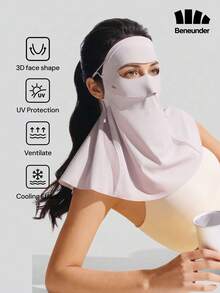 Beneunder Lightweight Seamless Neck-Covering Sun-Protective Mask AL207 - Pink - View 1
