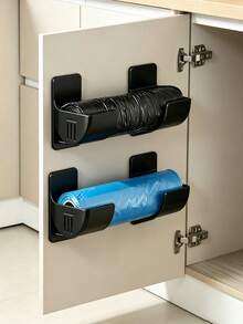 1/2/4/6pcs Wall-Mounted Trash Bag Holder, Suitable For Storing Trash Bags, Umbrellas, Storage Racks, Wall Shelves, Curtain Rods, Rolling Pins, Plastic Wrap, Aluminum Foil, Plastic Storage Boxes, Suitable For Home, Kitchen, Storage Baskets - Multicolor - View 1
