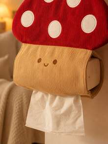 1PC Mushroom Hanging Tissue Box Cover, Soft Corduroy Tissue Holder With Easy-Pull Bottom Opening, Wall-Mounted Organizer For Bedroom Living Room - Multicolor - View 8