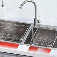 Expandable Stainless Steel Sink Drainer Rack, Adjustable Sink Drying Basket, Multi-Functional Kitchen Storage Drainer, Suitable For Bowls, Plates, Fruit And Vegetable Washing - Silver - View 6