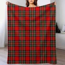 Manta de Franela a Cuadros Roja y Negra Ultra Suave Estilo Vintage - Perfecta para Cama, Sofá, Silla, Camping, Sala de Estar, Oficina - Regalo de Navidad Multifuncional - Multicolor - Ver 3
