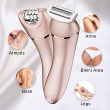 1pc USB Rechargeable Washable Hair Removal Device For Women, Multifunctional 2-In-1 Epilator And Shaver - View 8