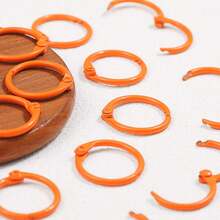 20 buah Ring Pengikat Kertas Longgar Warna Oranye Muda, Ring O-Ring Logam Terbuka yang Dapat Digunakan Kembali, Cocok untuk Kartu Indeks, Kartu Flash, Buku Catatan Perencana, Album Foto, Scrapbooking, Gantungan Kunci DIY, Pengorganisasian Kantor dan Belajar - Set - View 4