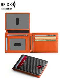 MIYIN Dompet Lipat Pria Slim RFID, Desain Minimalis dengan 2 Jendela ID dan Kantong Depan, Kapasitas Besar dengan Kantong Uang Tunai, Tipis dan Ringkas, Hadiah Ulang Tahun untuk Pria - MultiWarna - View 14