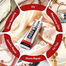3/25/50/110ML B-7000 Transparent Jewelry Rhinestone Glue, 1/3pcs Multi-Specification With Fine Needle Tip, Waterproof Flexible Strong Liquid Glue, Suitable For Crystal, Pearl, Gemstone And Rhinestone DIY Craft Inlay - Multiple Styles - View 2