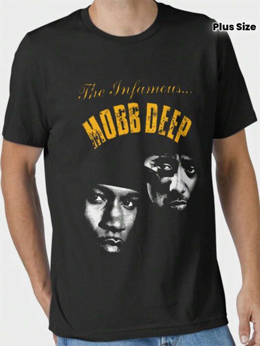 Mobb Deep Vintage Unisex Large Size T-Shirt IWNW - 黑色 - 查看 1