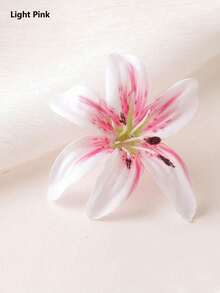 5pcs Multicolor Artificial Lily Flower Heads, Realistic Fake Flower Heads, Suitable For Crafts, Floral Arrangements, Wedding Bouquets, Wreaths And Home Party Decoration - Multicolor - View 9