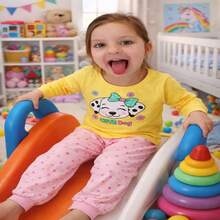 kit 4 Peças de Pijamas MENINA Infantil Inverno que Brilha no Escuro 2 Bluas + 2 Calças Tamanho 1 ao 8 anos - Sortido - Visão 4