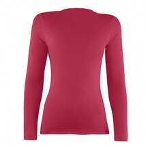 Rhino Womens / Ladies Sports Baselayer Long Sleeve Top - Red - View 2