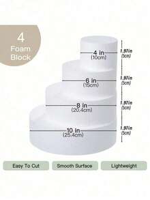 1pc Round White Foam Models For Decorating,Wedding Design,Dried Flower Decoration Arrangement,(Please Understand That There May Be Slight Errors In The Product) - Multicolor - View 1