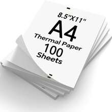 Kertas Termal A4 100/200/300/500 Lembar, Kertas Printer Portabel A4, Kertas Termal Ukuran US Letter 8,5 x 11 Inci, Tidak Membutuhkan Tinta, Kertas Cetak Lipat, Cocok untuk Printer Termal Portabel, Cocok untuk Belajar, Kantor, dan Penggunaan di Rumah - A4 - View 9
