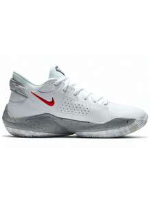 Nike Zoom Freak 2 EP Men's Basketball Shoes, White/Cement Grey Leather And Mesh Athletic Sneakers For Indoor Court Play - Default - View 2