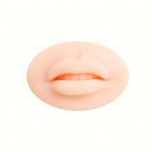 2pcs Silicone 5D Lip Practice Modules, 3D Realistic Lip Model, Semi-Permanent Tattoo Practice Skin, Plump Lip Mold, White/Deep/Black Solid Lip Blocks For Beginners Training, Tattoo Makeup Tools - Multicolor - View 6