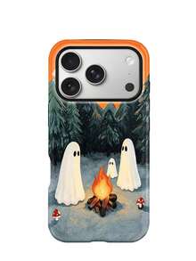 The Koolife Halloween "Forest Ghost Bonfire Party" Printed Phone Case Is Made Of TPU Material. Its Surface Is Smooth And Hard, Resistant To Scratches And Abrasions, Durable And Shockproof. This Product Is An Excellent Gift Choice And Is Compatible With Iphone 11, 12, 13, 14, 15, 16, 17,18 Series Models (Including Pro And Pro Max Versions). - Multicolor - View 1